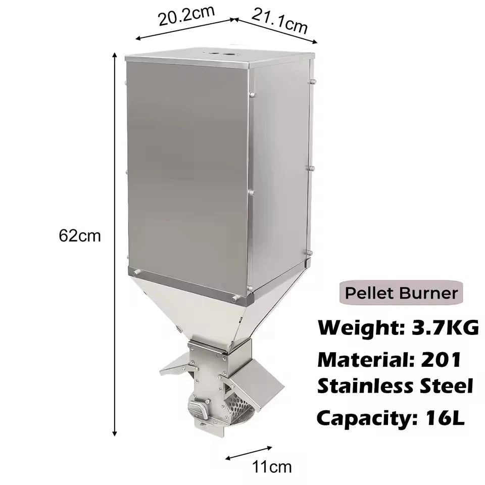 62cm Stainless Steel Camping Firewood Pellet Stove