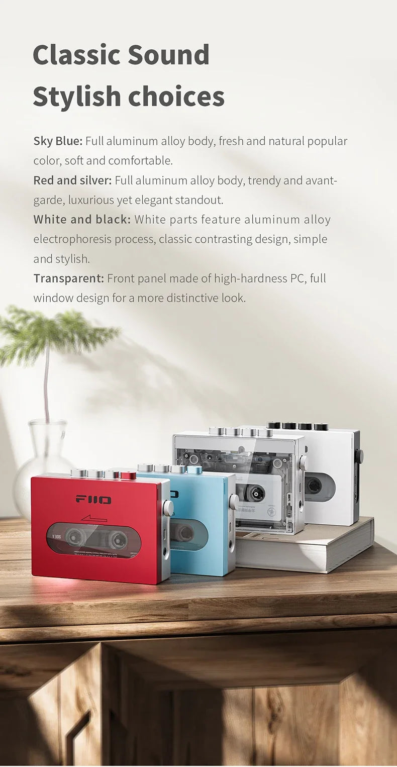 Retro White Walkman Cassette Player Wireless