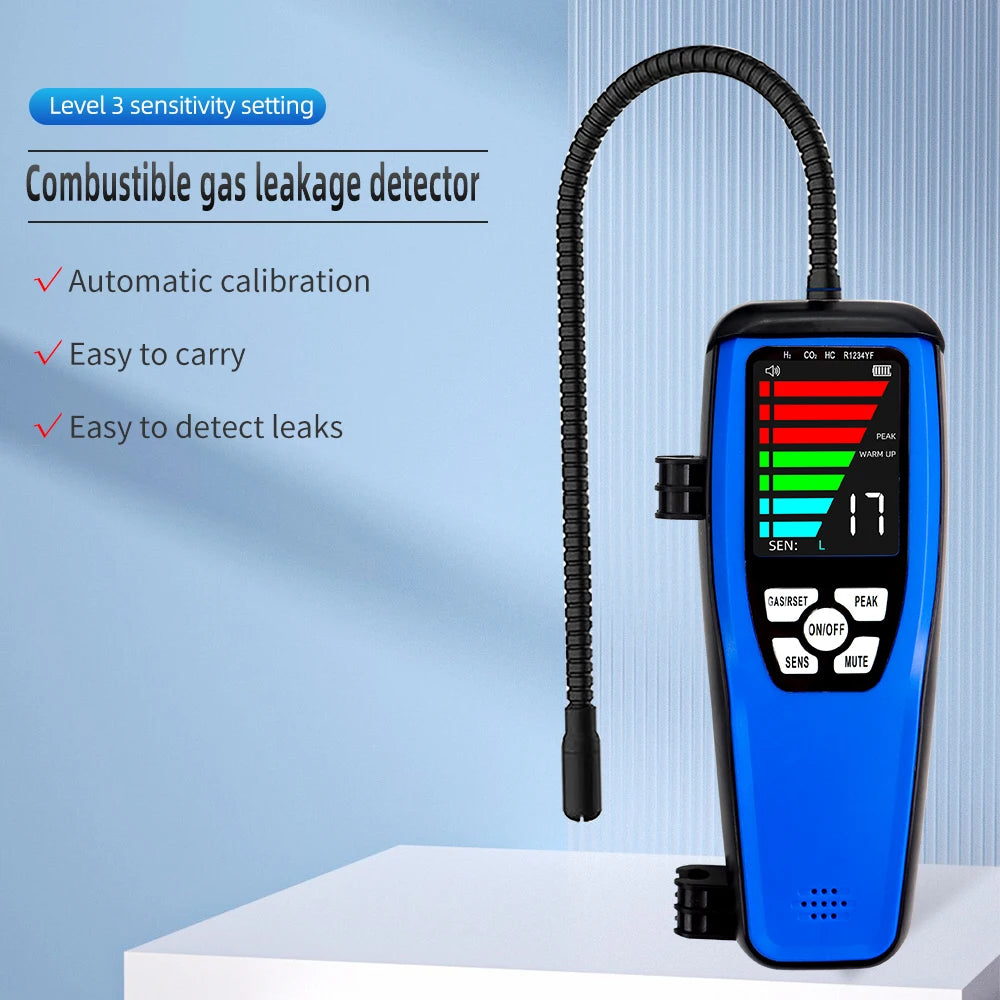 Portable Refrigerant Gas Leak Detector with Alarm Probe