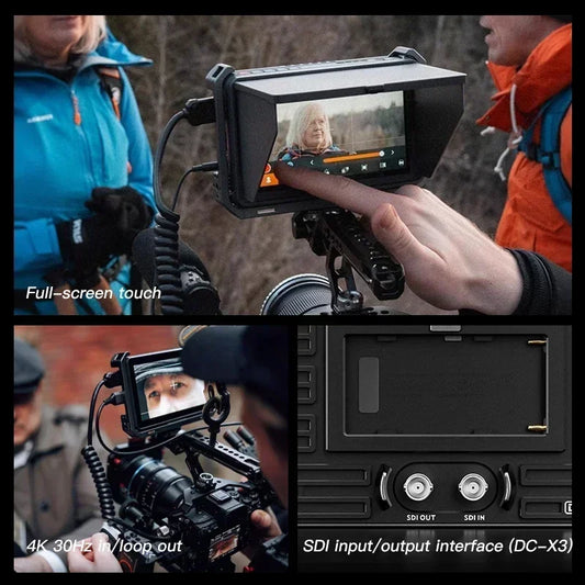 Portable 6 Inch 4K Video Monitor Touch Screen