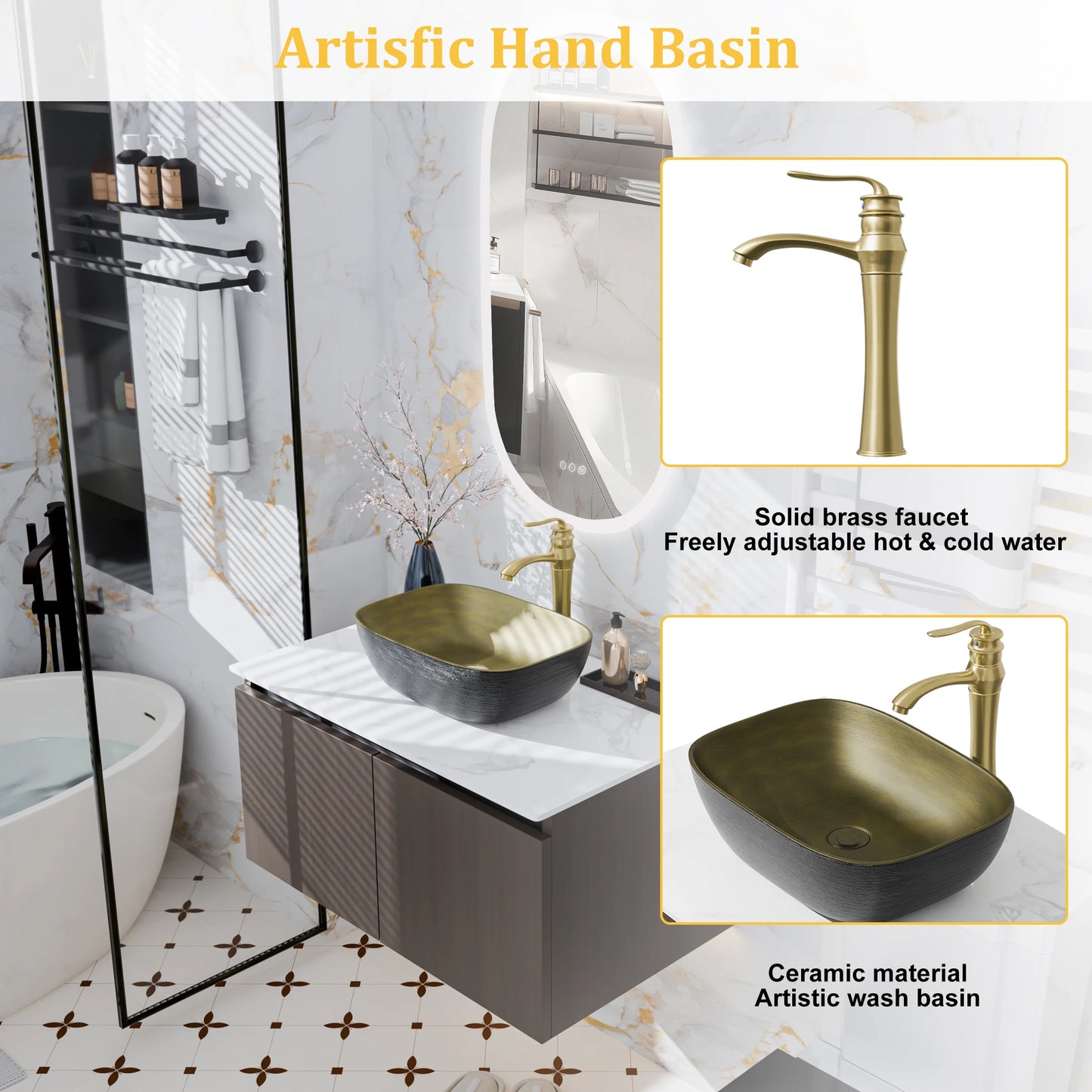 100cm Floating Bathroom Vanity with Basin and Cabinet