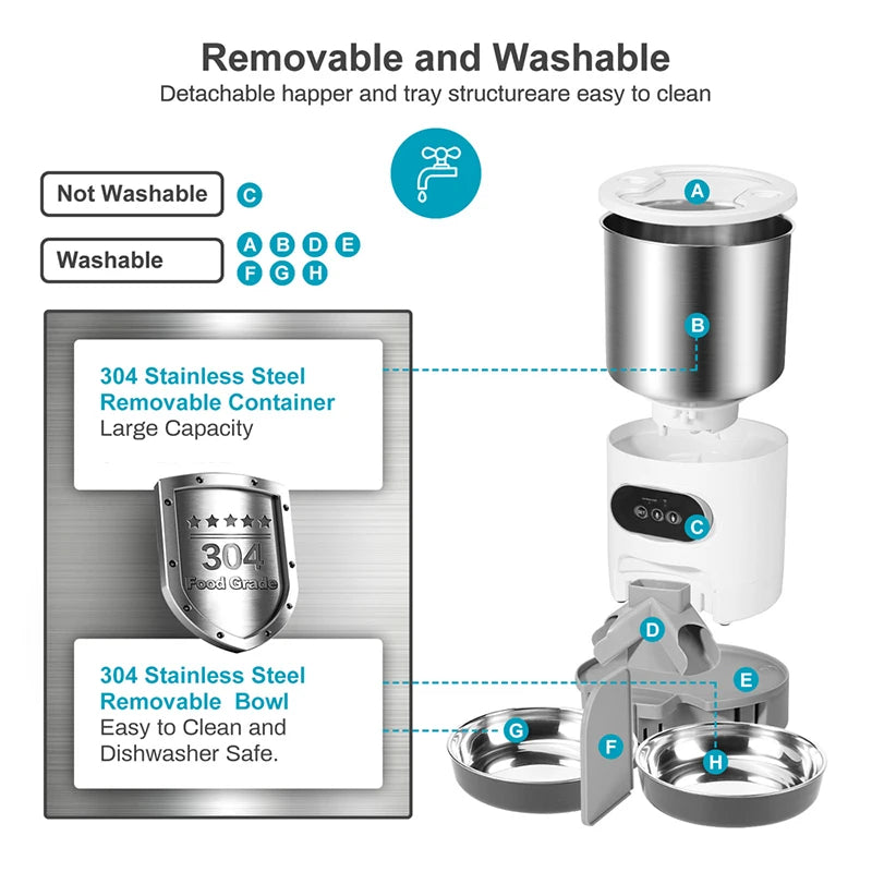 3L Smart WiFi Double Bowl Automatic Pet Feeder