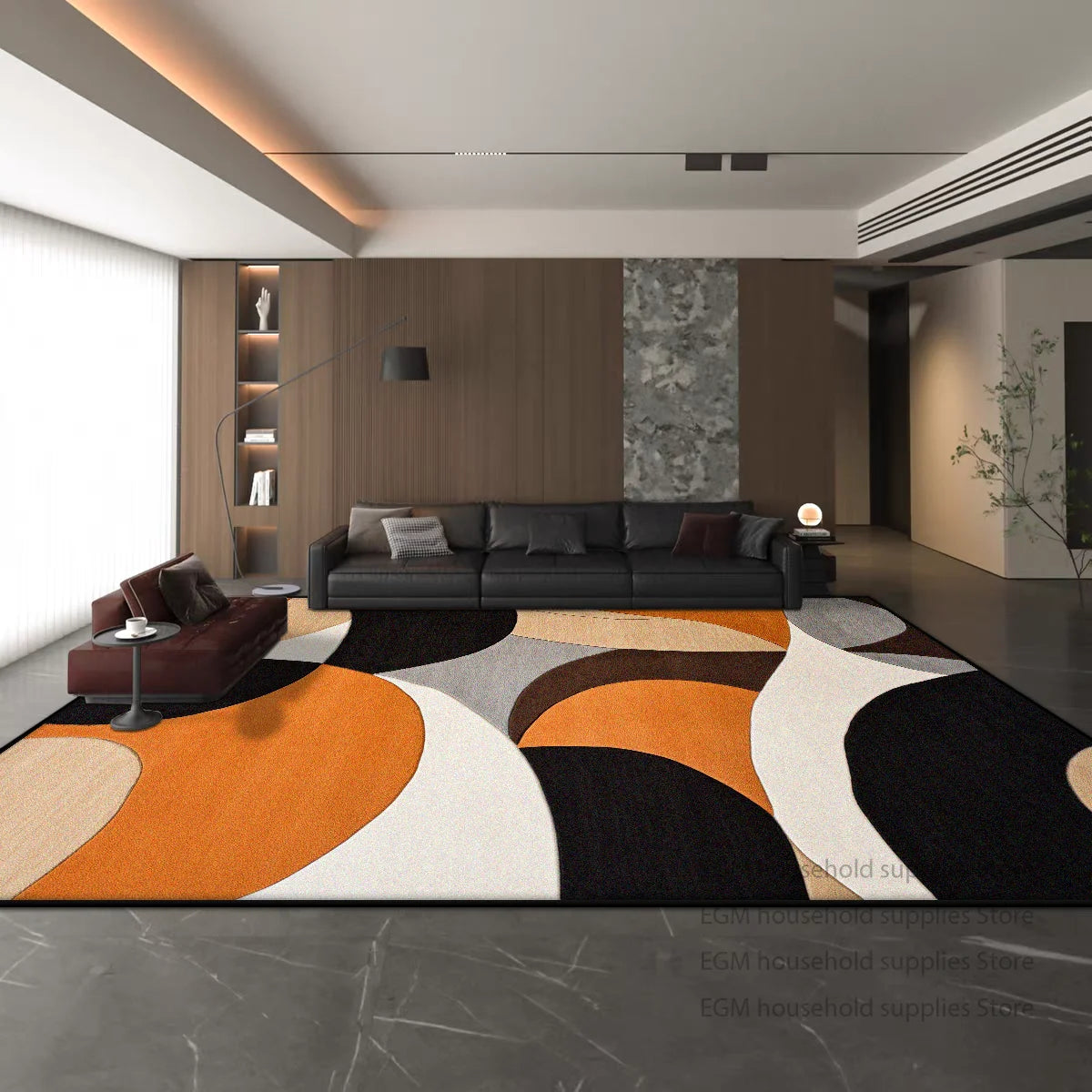 Modern Flannel Area Rug Bedroom Living Room