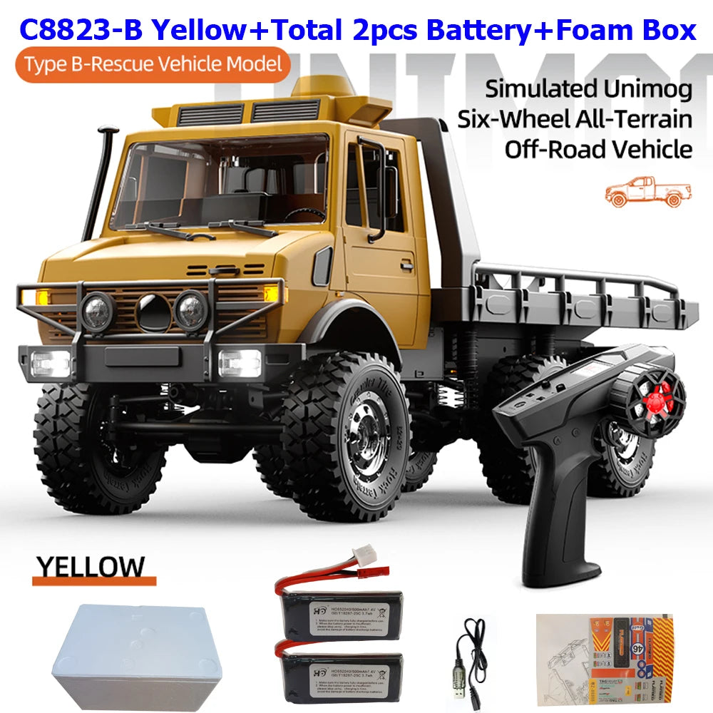 6WD RC Off-Road Transport Truck LED