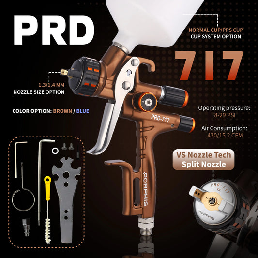 Portable Brown 1.3mm Air Spray Gun for Cars