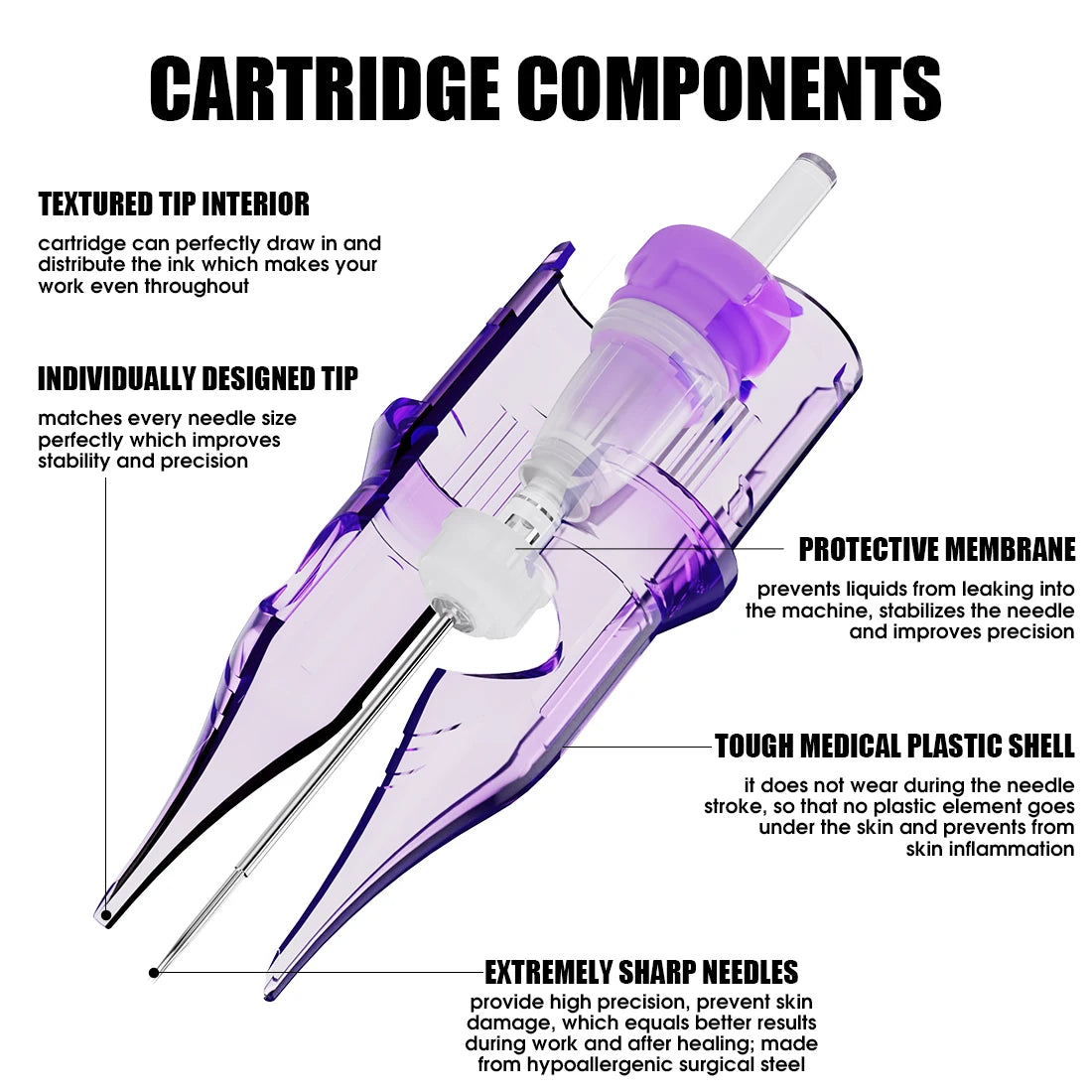 Rechargeable Wireless Tattoo Pen Kit 7 Adjustable Strokes