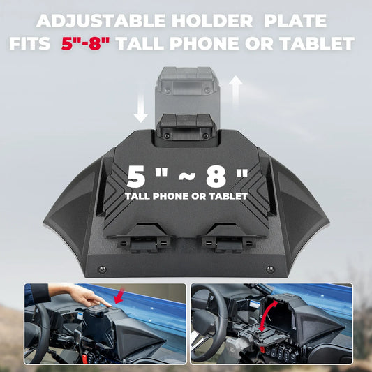 Heavy Duty UTV Device Storage Box with Tablet Mount