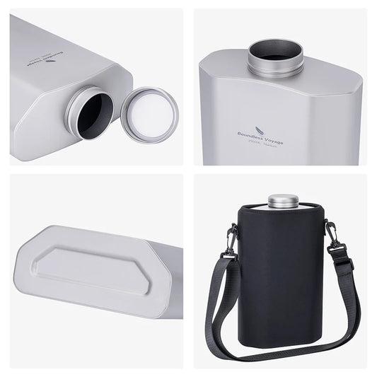 Portable 2.5L Leakproof Camping Bottle Silver