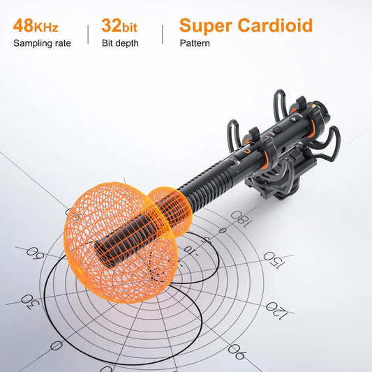 Professional Wireless Shotgun Microphone for Filmmaking