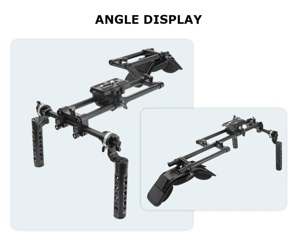 Professional Camera Shoulder Rig Kit Dual Handgrip DSLR Camcorder Mount