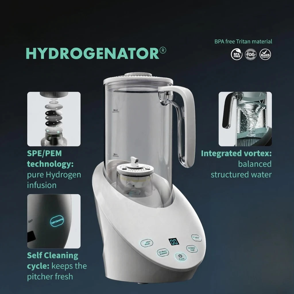 Hydrogen Water Pitcher BPA-Free SPE PEM Hydrogen Generator