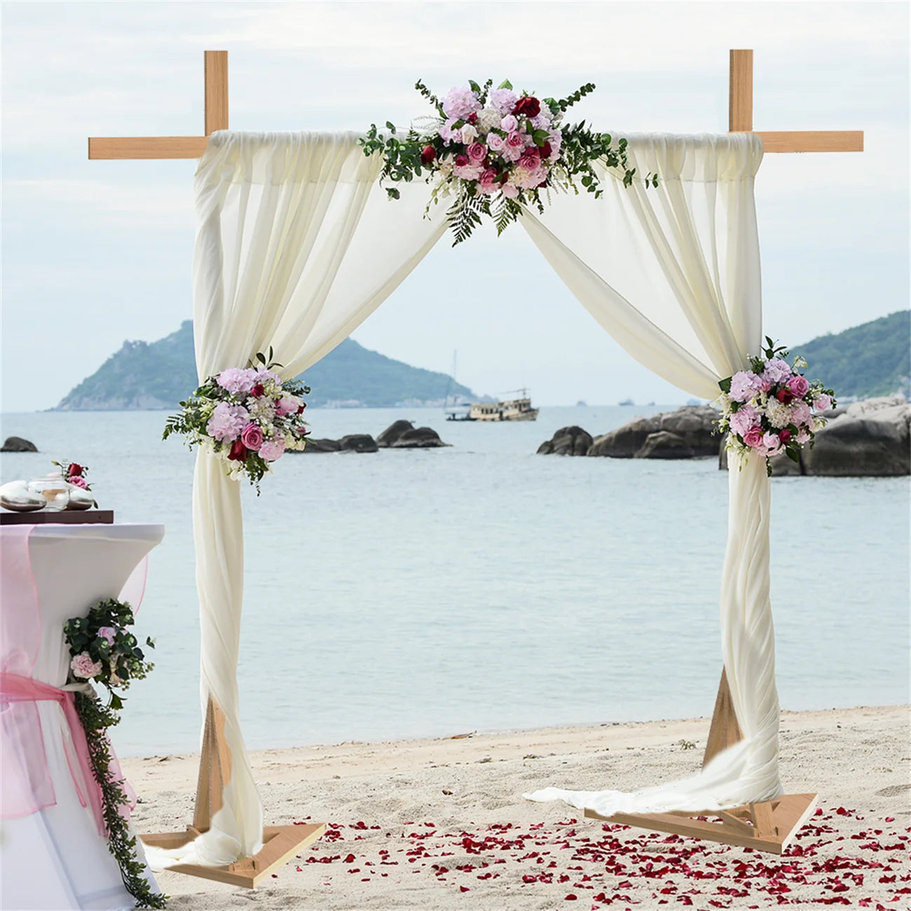 10ft Wooden Garden Arch Frame Wedding Party Backdrop Stand