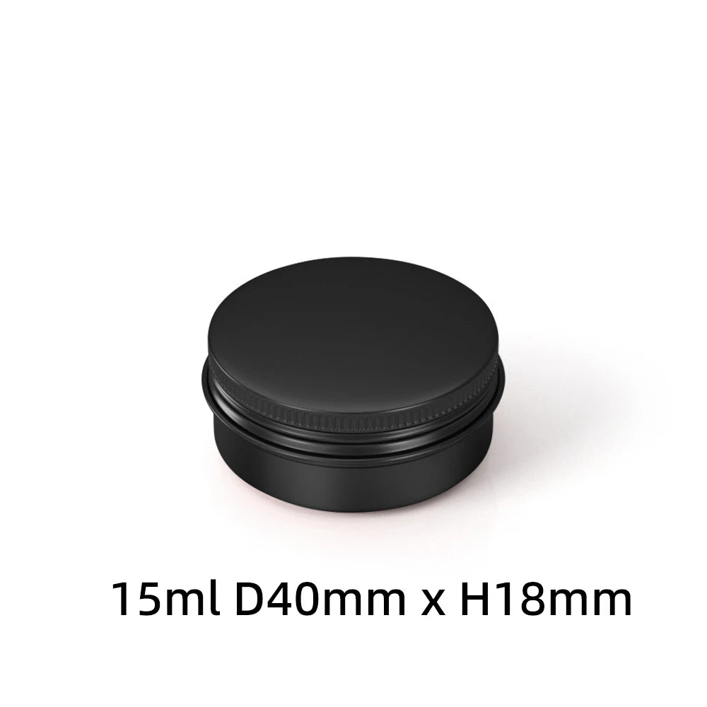 Round Metal Cosmetic Containers with Lids 200 × 15ml