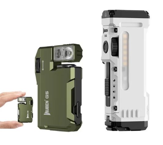 Portable Rechargeable Flashlight Set with Magnetic Tail