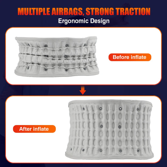 Heated Lumbar Traction Belt with Inflatable Back Support