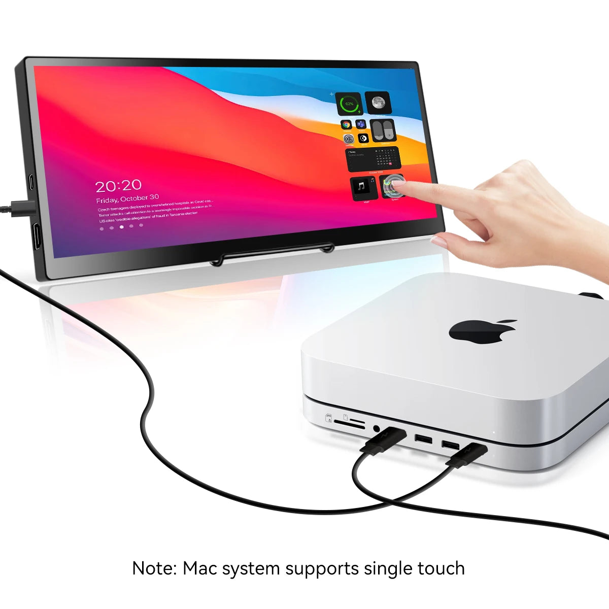 12.3 Inch Touchscreen Bar Monitor 1920x720 IPS Display