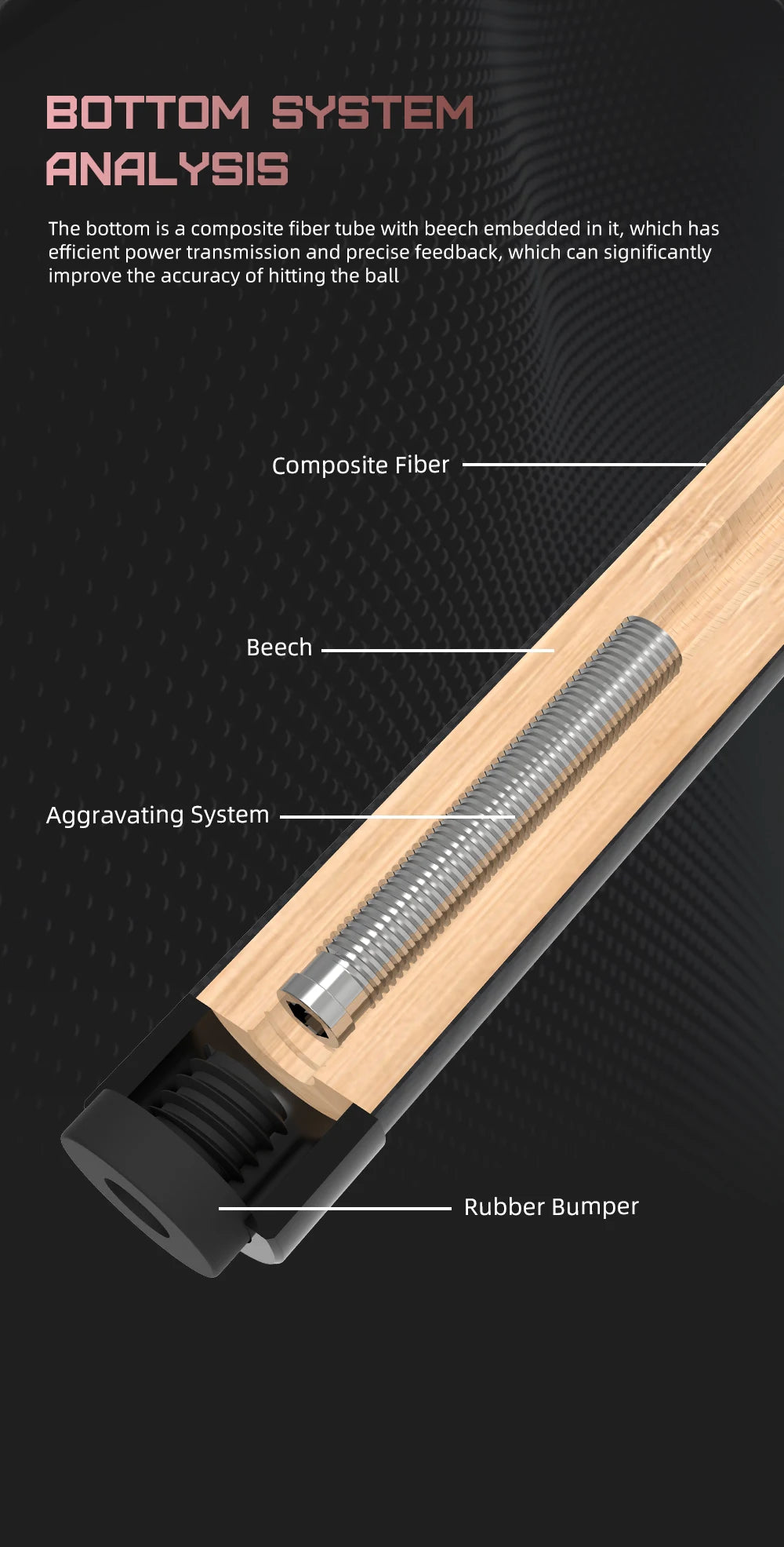 Lightweight Cue Carry Case for 12.5mm Tip Cue