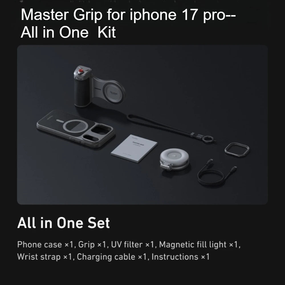 Compact Photography Grip for iPhone 17 Pro Phone Camera