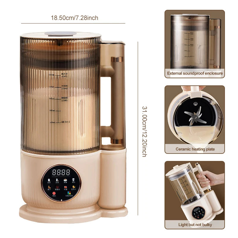 Smart Soy Milk and Juice Maker with Heating Function