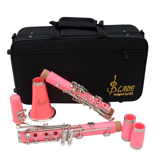 Pink Clarinet with 17 Keys and Accessories