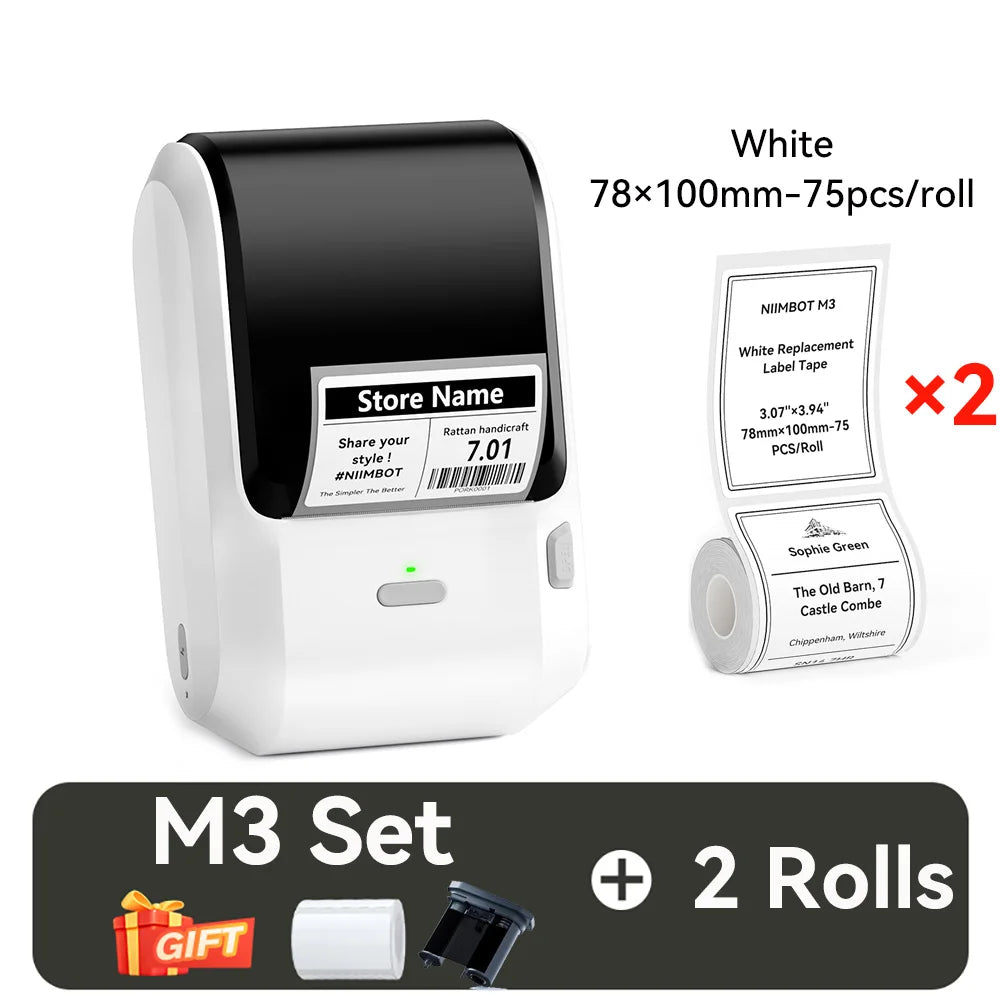 78x100mm Thermal Label Printer with 2 Rolls