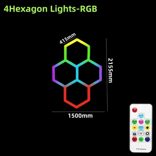 RGB-4H 1522 Hexagon LED Honeycomb Ceiling Light