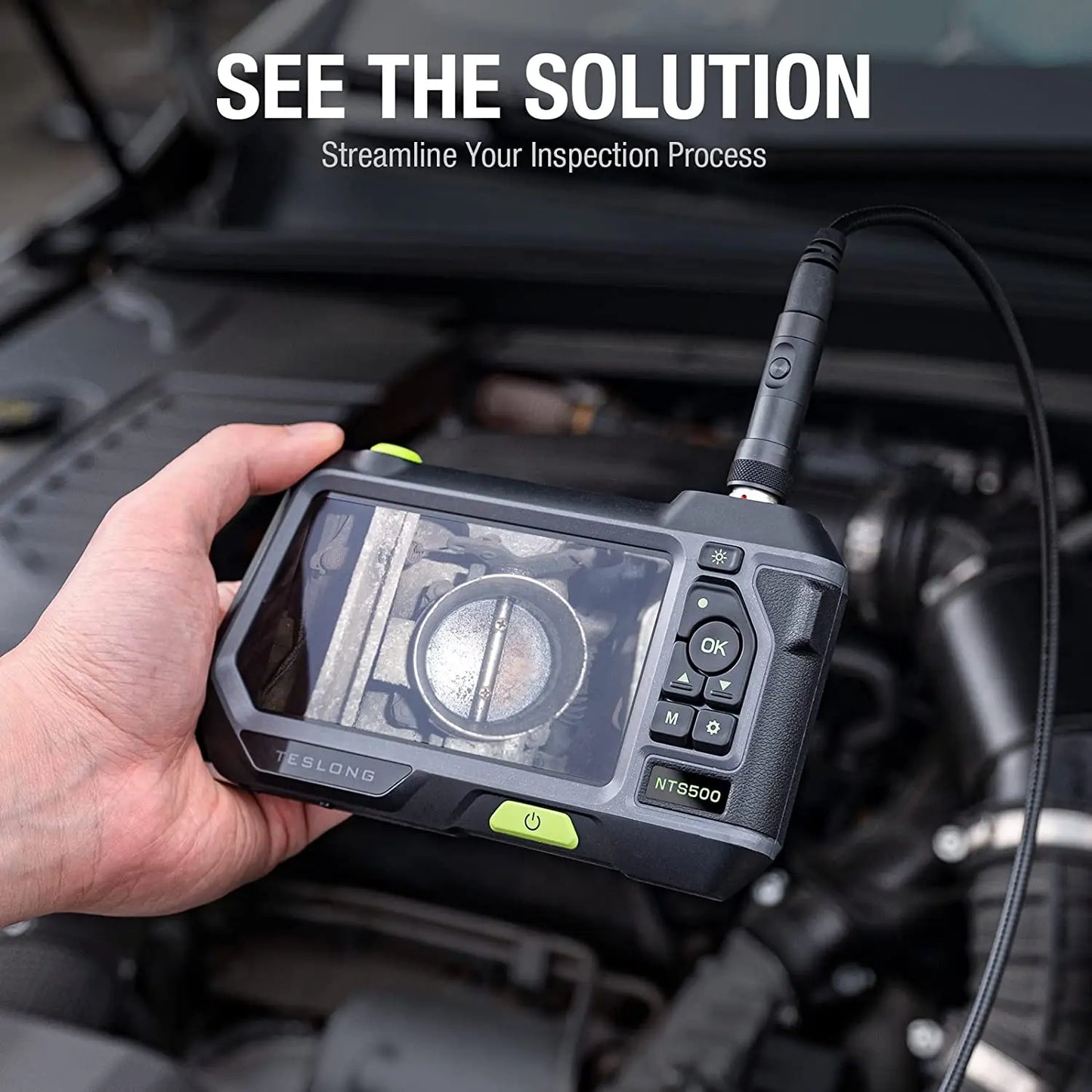 Compact 5.5mm Dual Lens 1m Borescope with LCD Display