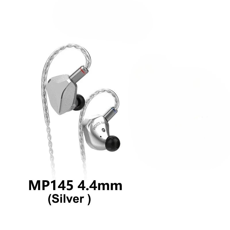 Silver MP145 Planar Magnetic 4.4mm HiFi Earbuds