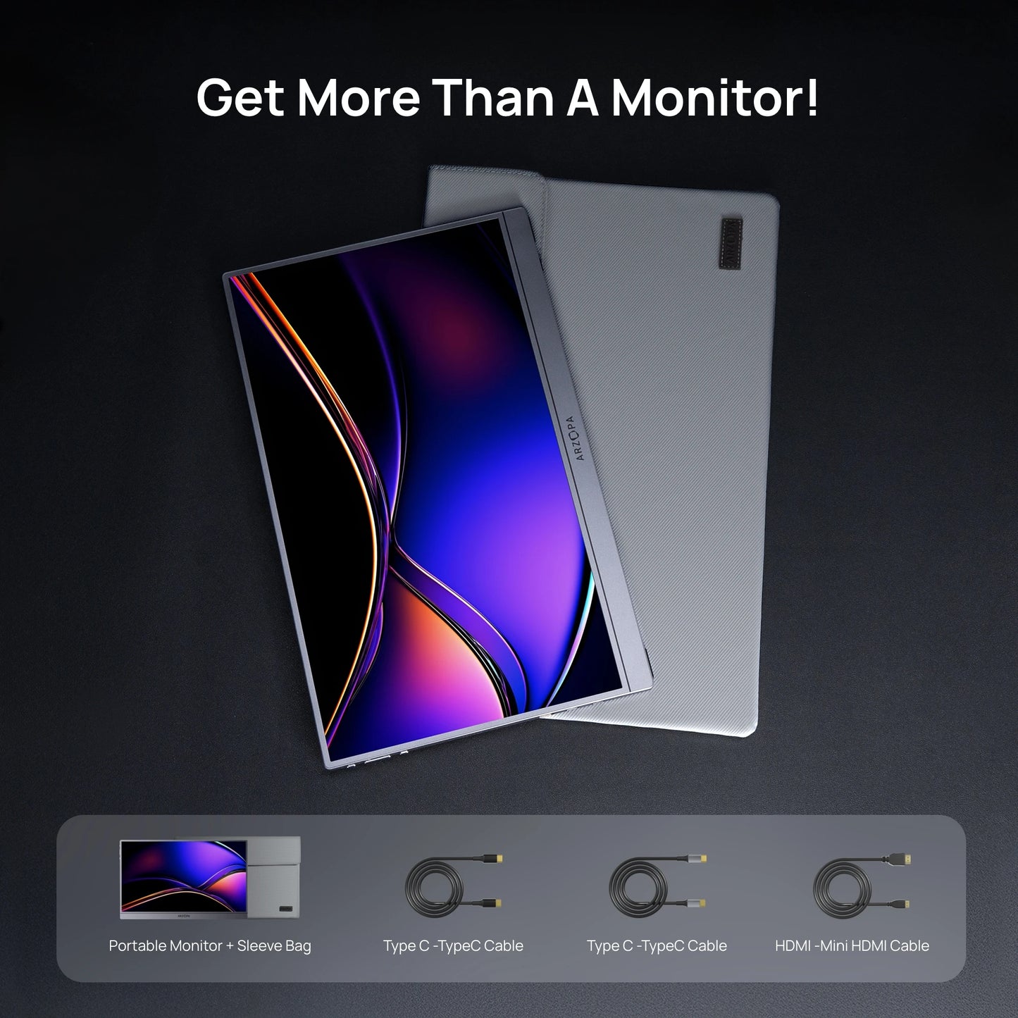 FHD 1080P Portable Monitor 16.1" Type-C HDMI