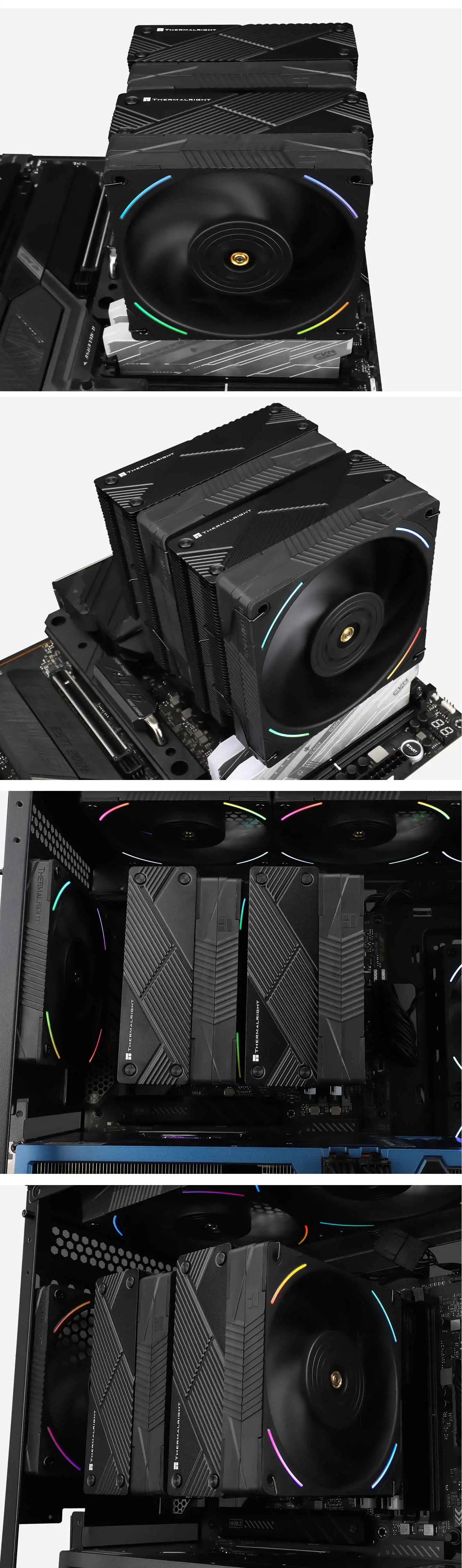 Heavy Duty Digital CPU Cooler with Dual Tower Radiator