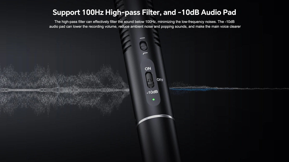 Professional XLR Shotgun Microphone for Video Recording
