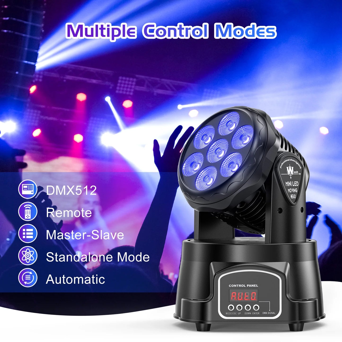 2PCS 105W LED Moving Head Beam Spot Stage Lights