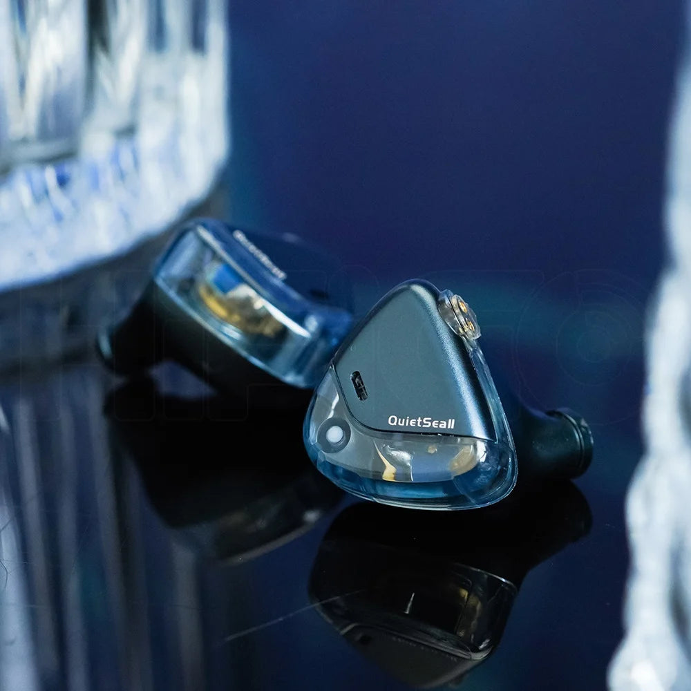 Blue 10mm Dynamic Driver HiFi Earbuds 3.5mm 4.4mm Plugs