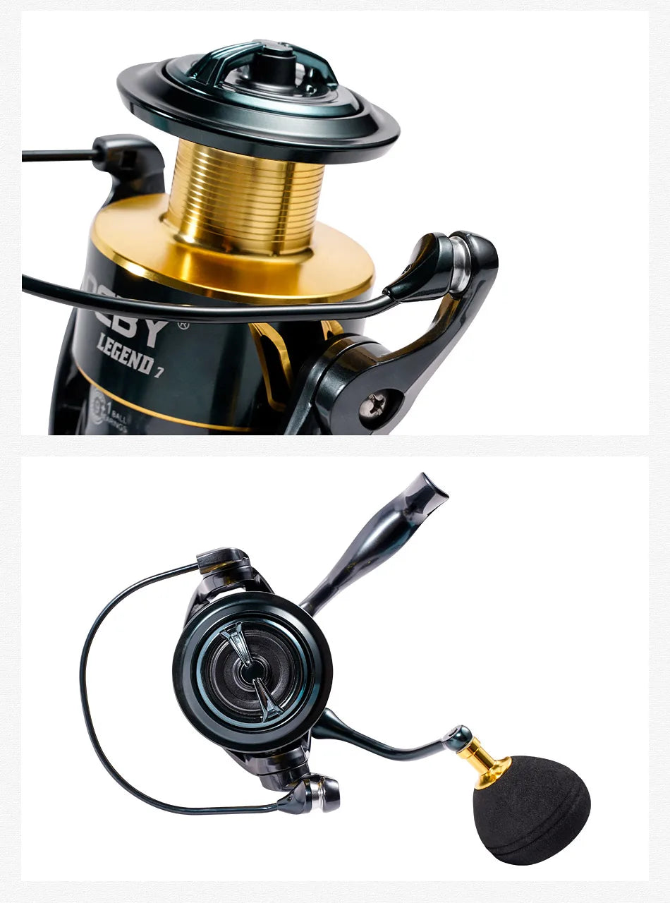6000 Spinning Fishing Reel 25kg Drag Aluminum Body