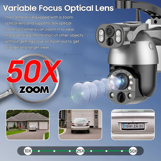 Wireless 10MP WiFi Camera with Built-In 64GB Memory