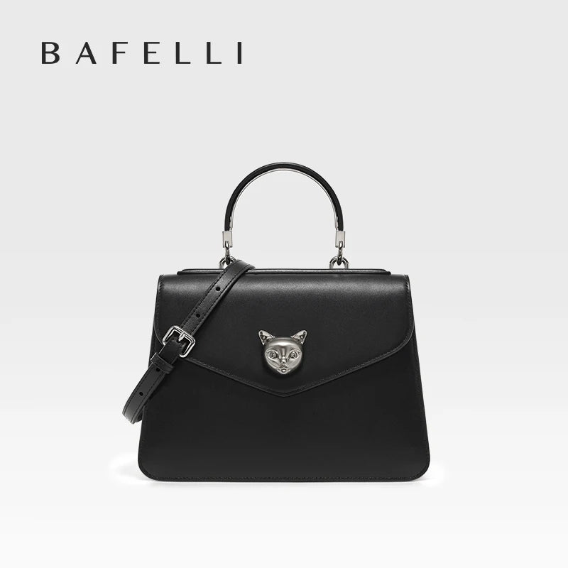 Women’s Black Leather Crossbody Saddle Shoulder Bag