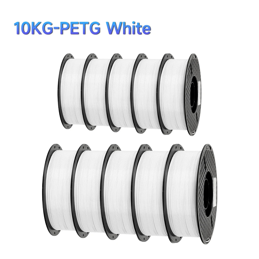 10KG PETG 1.75mm 3D Printer Filament White