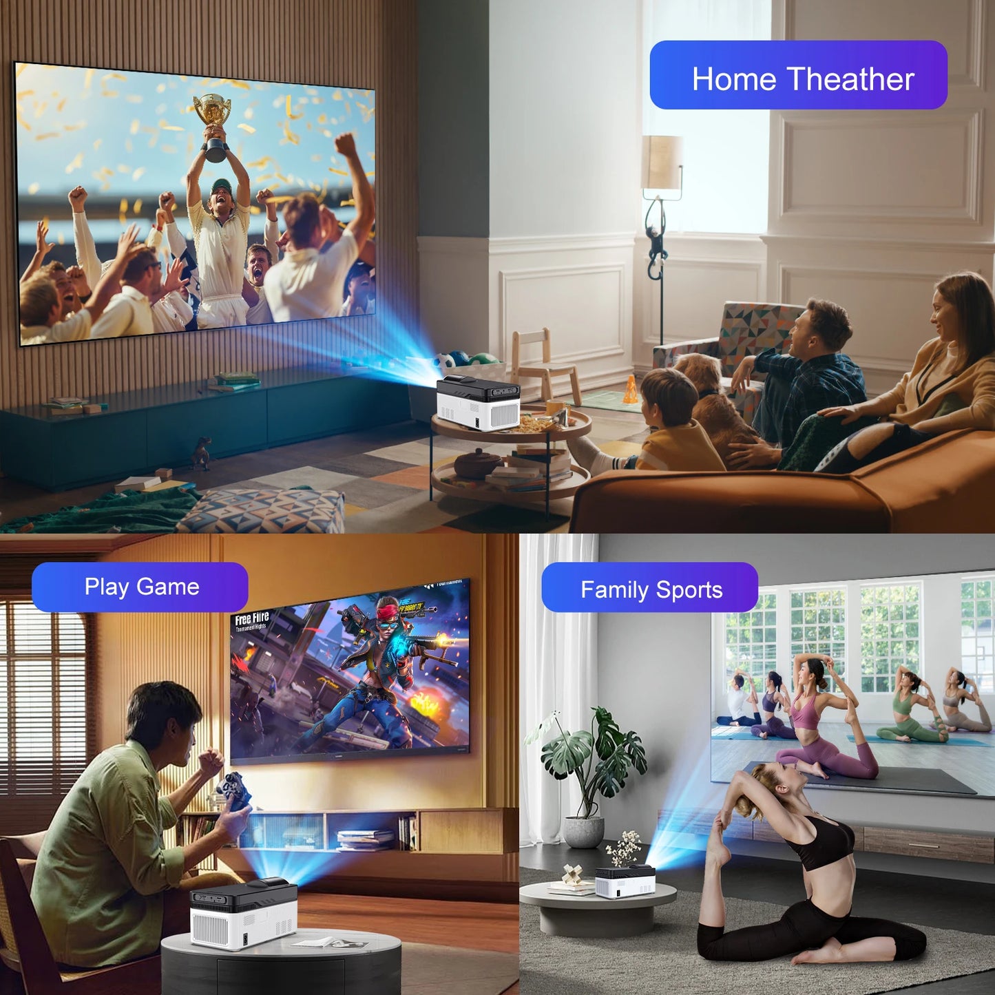 4K Ultra Short Throw Projector with 900ANSI and WiFi6