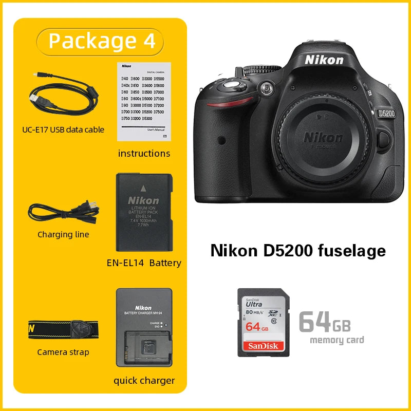 24MP DSLR Camera Body with Rotating LCD Screen