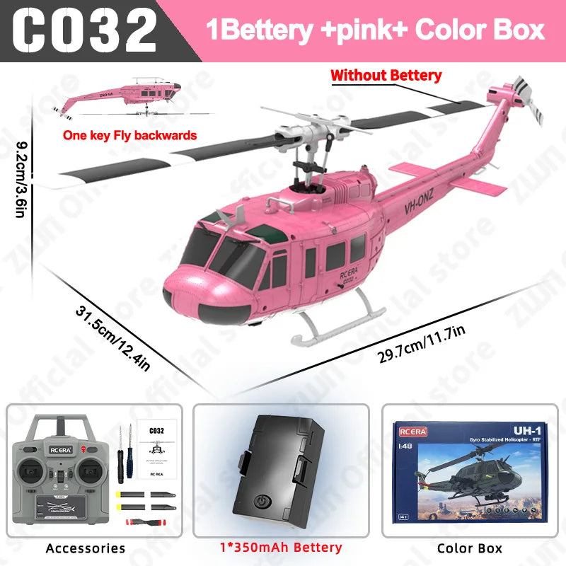 Pink RC Helicopter 2.4G 6 Axis Altitude Hold