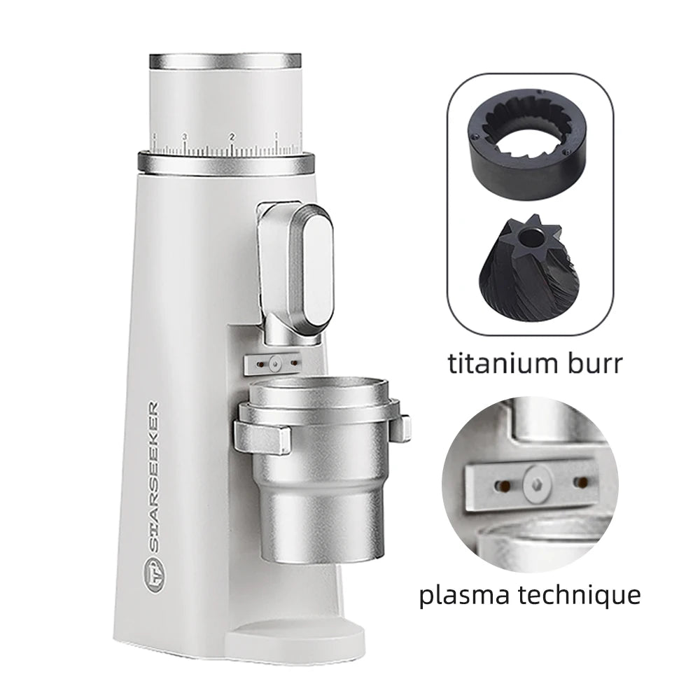 48mm Titanium Burr Coffee Grinder White Ti