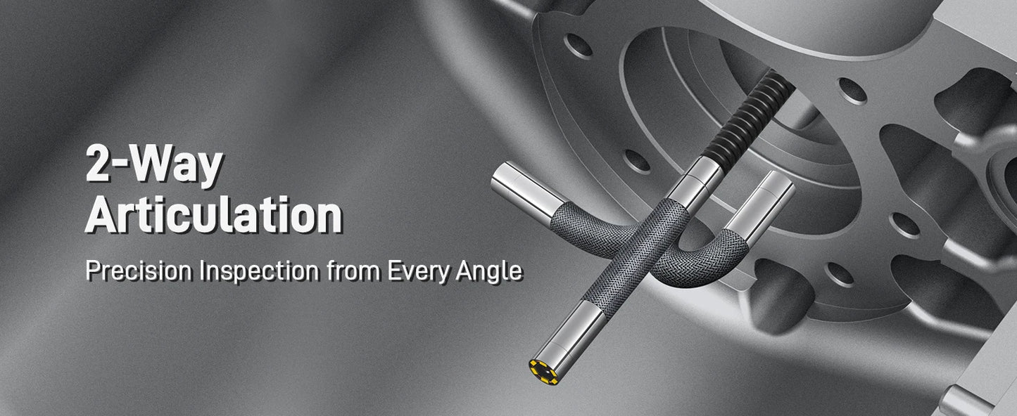 Two Way 420 Degree Articulating Borescope with Screen