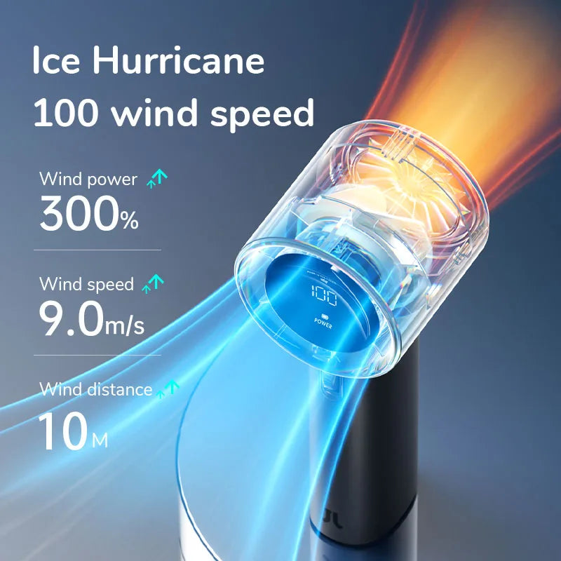 White Portable Bladeless Hand Fan USB Rechargeable