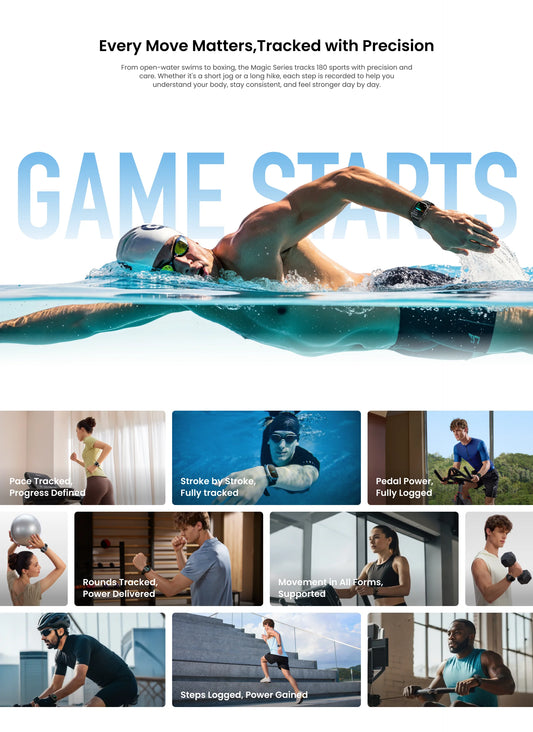 Waterproof Smartwatch with Dual Band GPS Black Strap