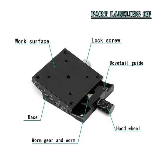 Portable 25x25mm X Axis Goniometer Stage Precision Angle Table