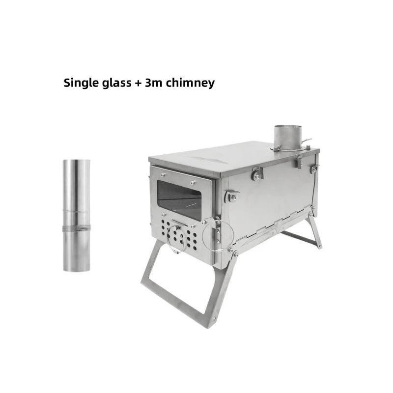 Folding Outdoor Wood Stove Chimney 3m for Camping