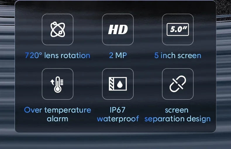 6mm Borescope Camera with 720 Degree Steering Control