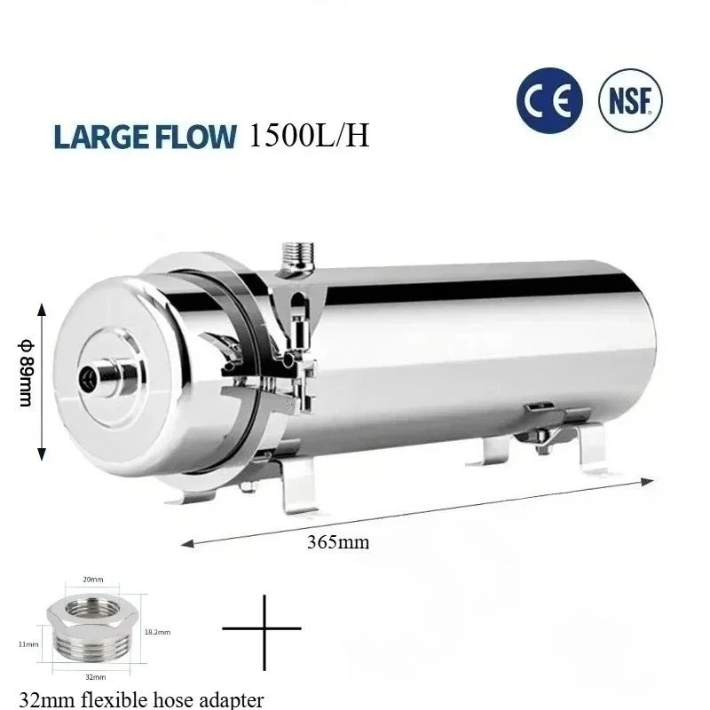 Whole House UF Water Filter 1500L High Flow 0.01um
