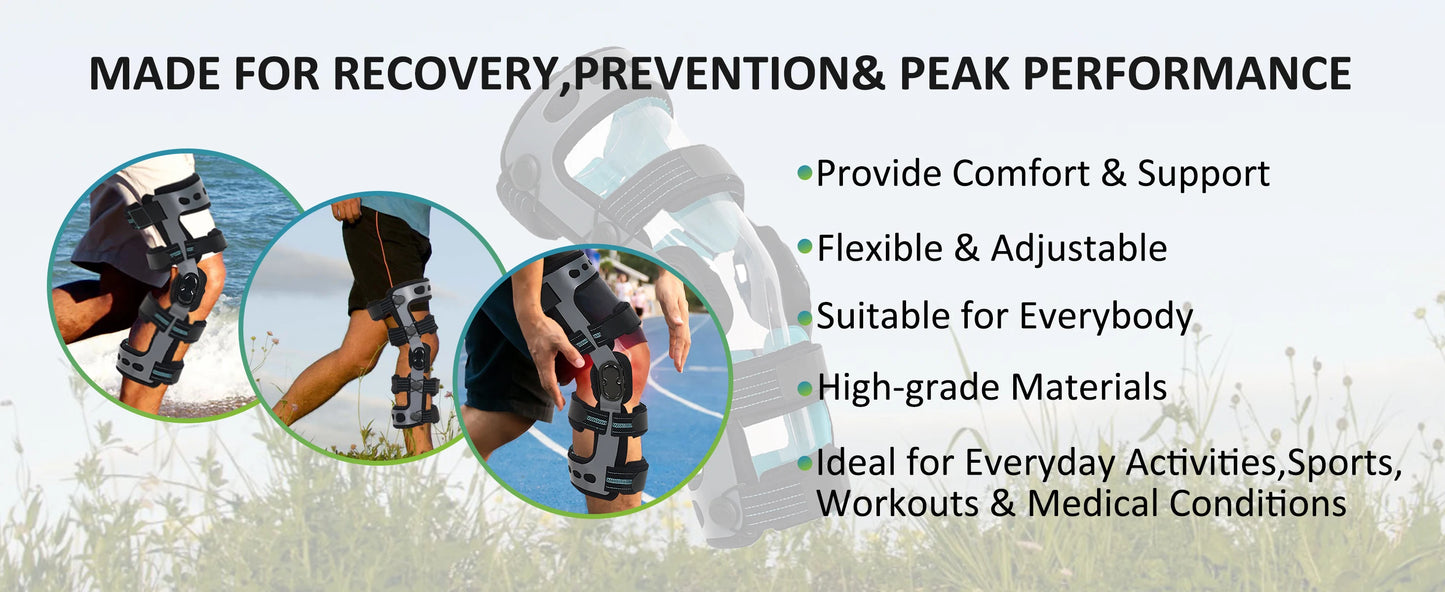 XL Black Left Hinged Knee Brace