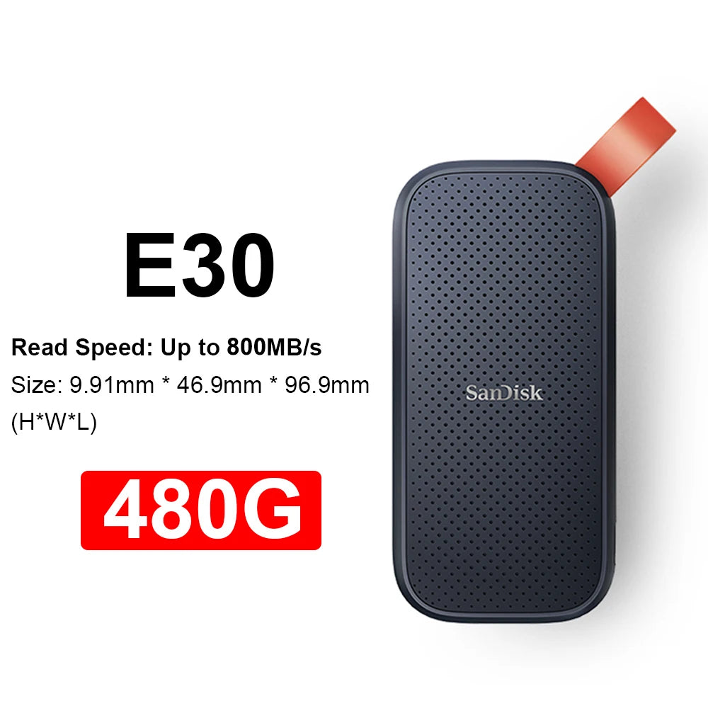 480GB USB C/A SSD Compact High-Speed External Storage